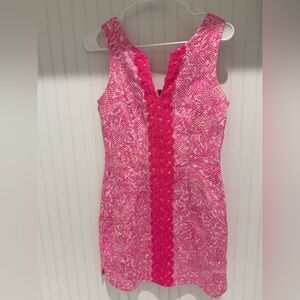 Lilly Pulitzer Pink Sleeveless Dress with Lace Detail